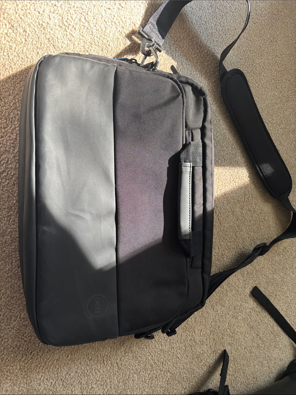 Dell Black Laptop Messenger Bag with Detachable Shoulder Strap